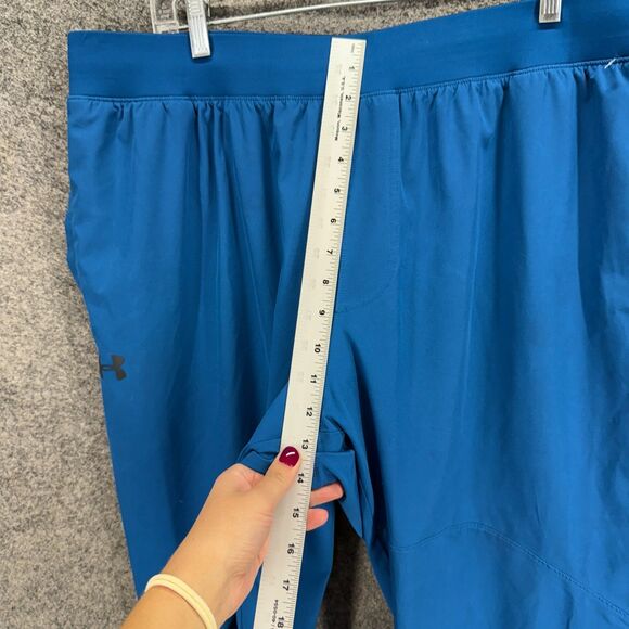Under Armour Activewear Track Pants Women 2XL Tall Blue Pull On Pockets Fitted - Picture 4 of 8